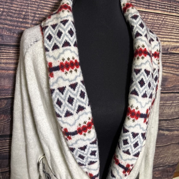 Wrangler Retro Women's XL Southwestern Aztec Longline Belted Wrap Cardigan - Picture 2 of 9